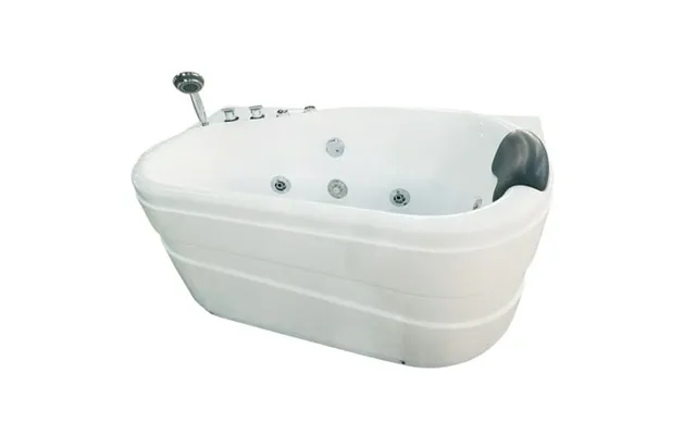 Eago Am175-l 5 White Acrylic Corner Whirlpool Bathtub - Drain On Left product image
