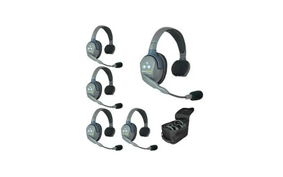 Eartec Ul5s 5-person Full Duplex Wireless Intercom With 5 Ultralite Single Ear Headsets
