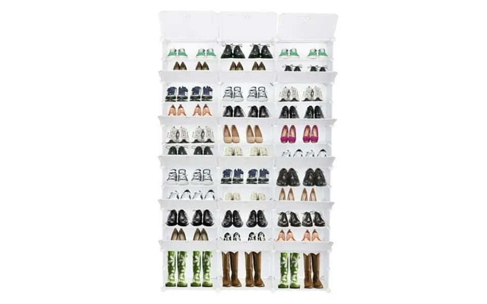 Easingroom 12 Tiers 72 Pairs Shoe Rack Shelf Shoe Cabinet Shoe Storage Stand Tower White Finish