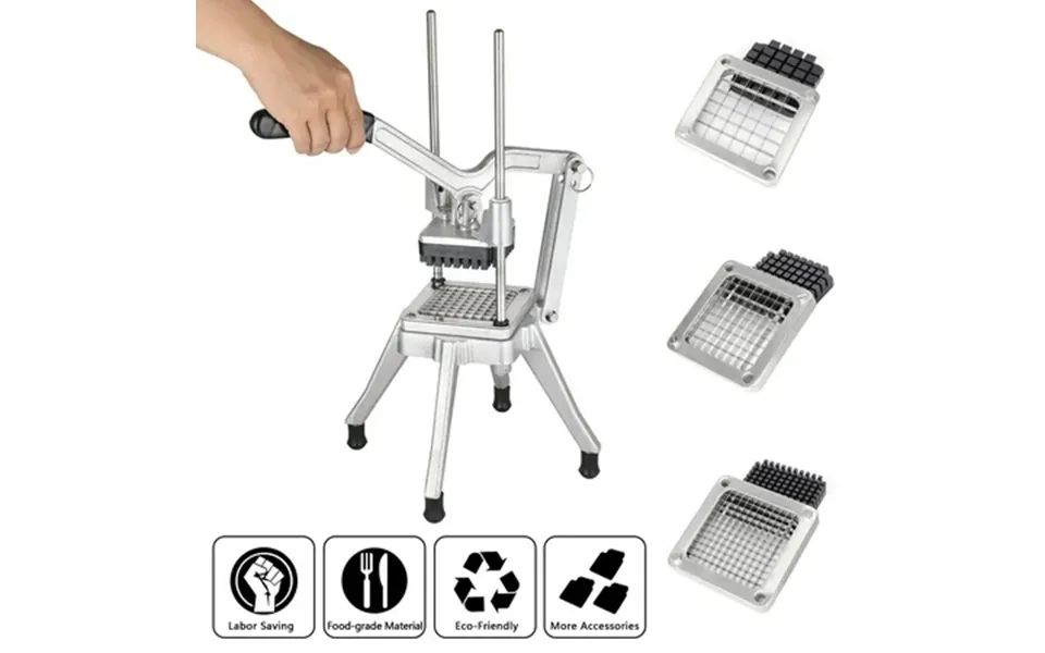 Easingroom Commercial French Fry Cutter With 4 Replacement Blades 3 8 1 4 1 2 Potato Cutter For French Fries For Restaur