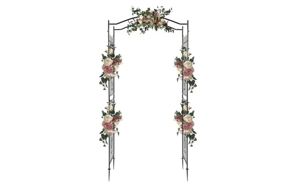 Easingroom Metal Garden Arch Garden Arbor 7.5 Ft For Climbing Plant Outdoor Wedding Party