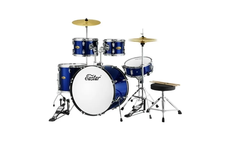 Eastar 22 5pcs Adult Size Drum Set For Beginner Starter Complete Percussion Instrument With Throne Pedal Drumsticks Meta
