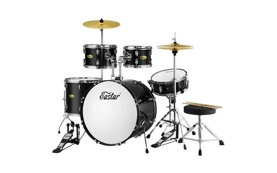 Eastar Drum Set For Adults 22 Inch 5 Piece Drum Kit Teen Beginner Drums Set With Pedal Cymbals Stands Stool And Sticks M