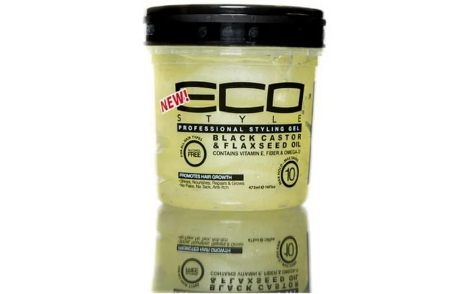 Eco Styler Black Castor & Flaxseed Oil Gel 8 Oz - Pack Of 4