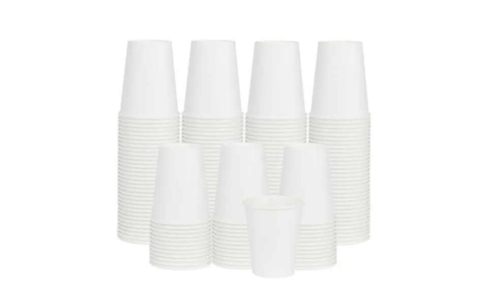 Ecoextra Coffee Cups 12 Oz 300 Pack 12 Oz Paper Cups Hot Beverage Drinking Cups White Paper Hot Disposable Coffee Cups S