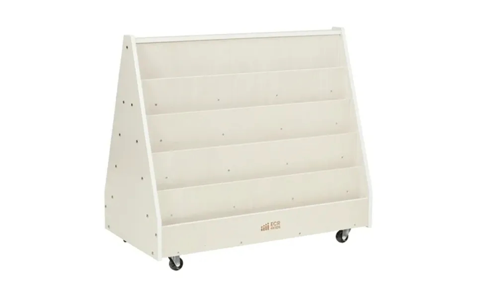 Ecr4kids Double-sided Mobile Book Display White Wash