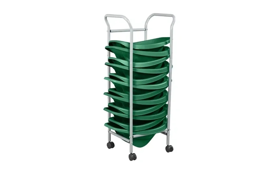 Ecr4kids Leaf Floor Seats With Mobile Leaf Seat Cart Green 12-piece