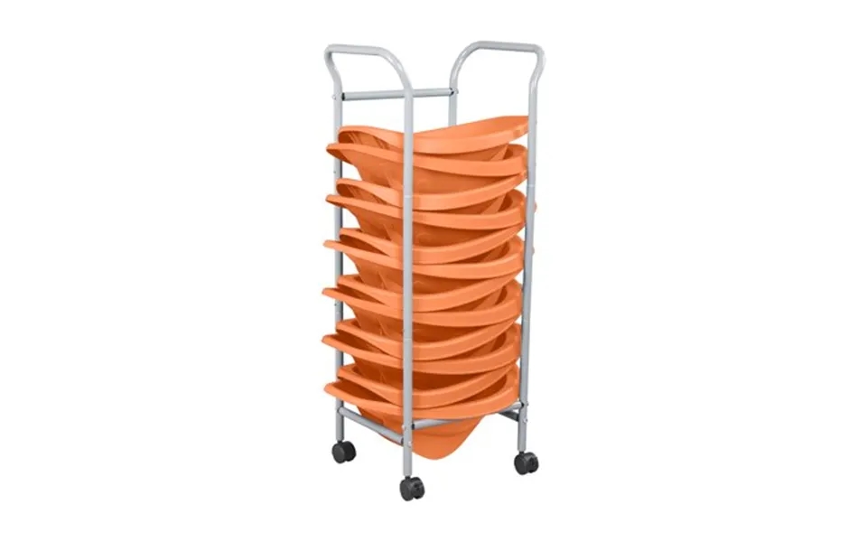 Ecr4kids Leaf Floor Seats With Mobile Leaf Seat Cart Orange 12-piece