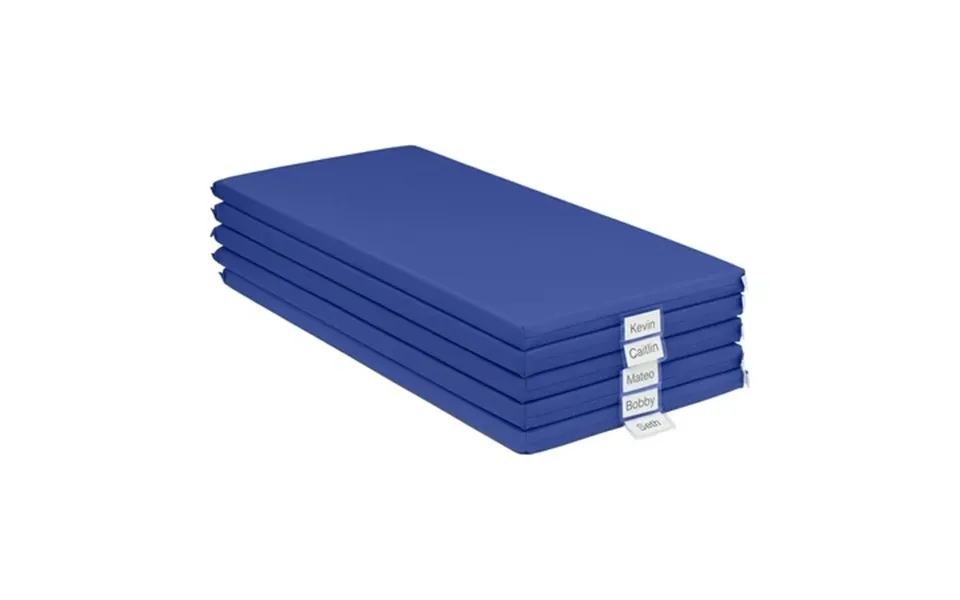 Ecr4kids Softzone Rainbow Rest Mat 2in Blue 5-piece