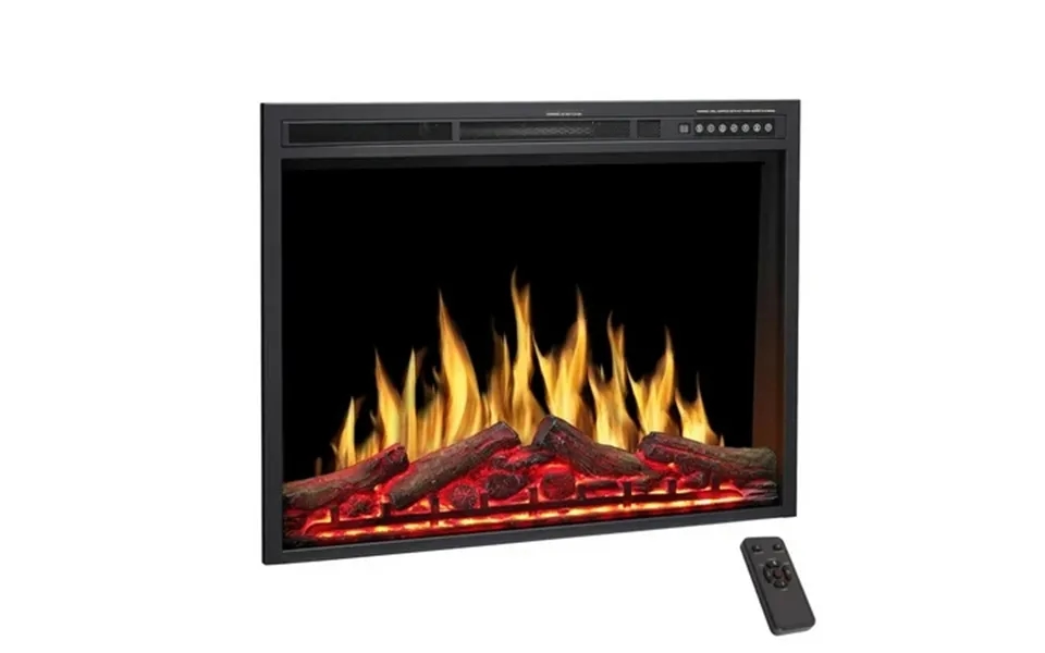 Edendirect 34 In. Ventless Electric Fireplace Insert With Remote Control Timer Colorful Flame 750w 1500w Quiet 1pc
