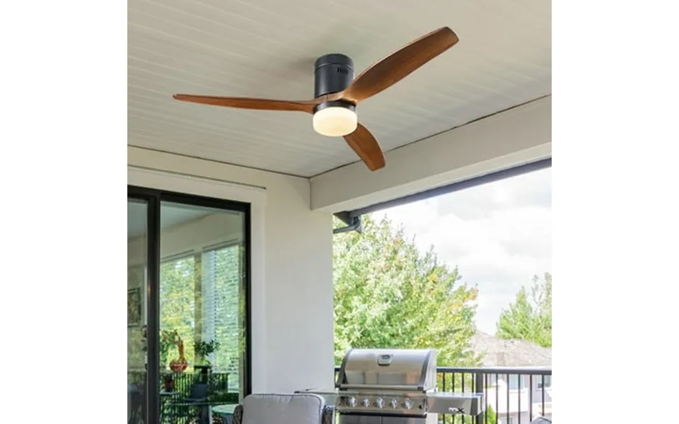Edishine Ceiling Fans With Lights And Remote Control Modern Ceiling Fan With Quiet Reversible Dc Motor 3 Wood Blades Cei