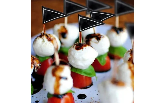 Efavormart 500pcs Sportsy Pennant Flag Toothpicks For Food Decoration- Black product image