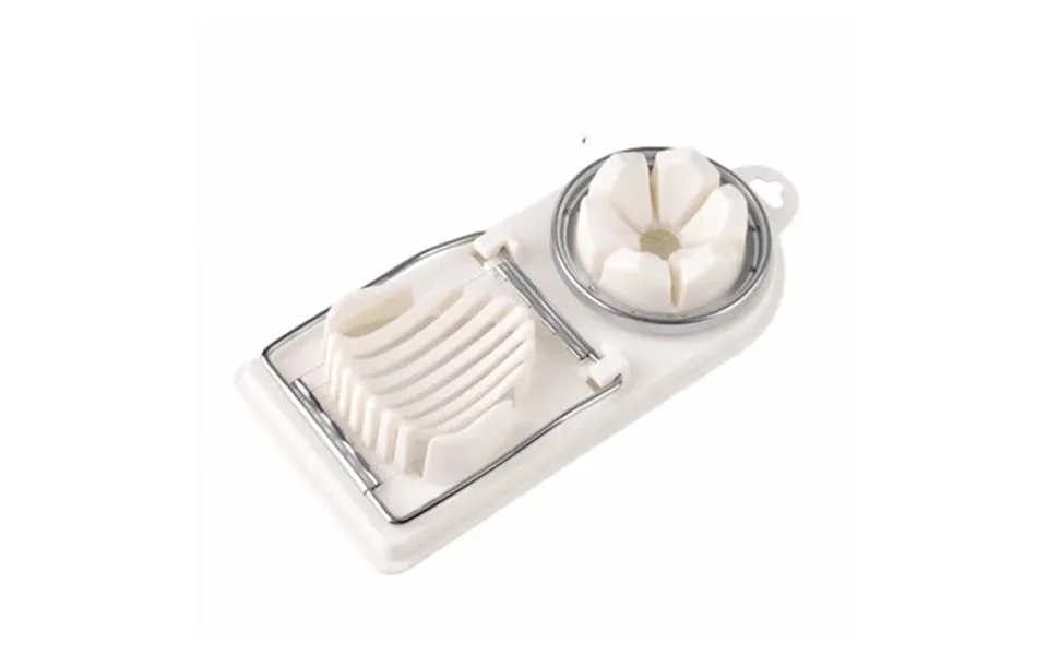 Egg Slicer 2 In 1 Chopper With Stainless Steel Cutting Wires For Sandwiches Salads And Appetizer White