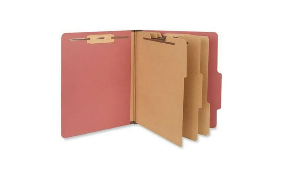 Eight-section Pressboard Classification Folders 3 Expansion 3 Dividers 8 Fasteners Letter Size Red Exterior 10 Box