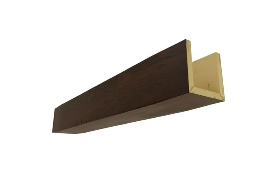 Ekena Millwork 12 W X 10 H X 16 L 3-sided U-beam Sandblasted Endurathane Faux Wood Ceiling Beam Premium Hickory