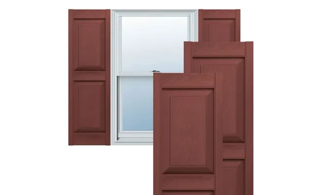 Ekena Millwork 14 3 4 W X 73 H Mid-america Vinyl Tailormade Two Equal Panels Raised Panel Shutters W Installation Shutte product image