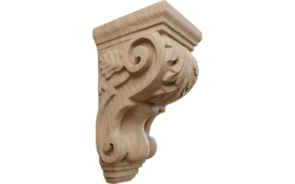 Ekena Millwork 3 1 2 W X 4 D X 7 H Small Traditional Acanthus Corbel Mahogany