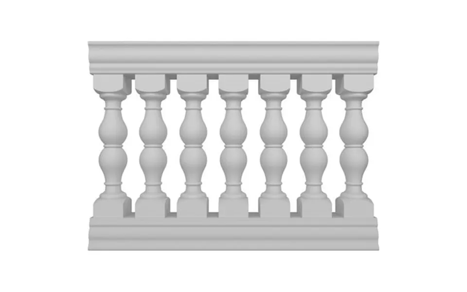Ekena Millwork 38 H X 4 L Fiberthane Avalon Unassembled Balustrade Railing Kit Style G 6 7 8 On-center Spacing To Pass 4
