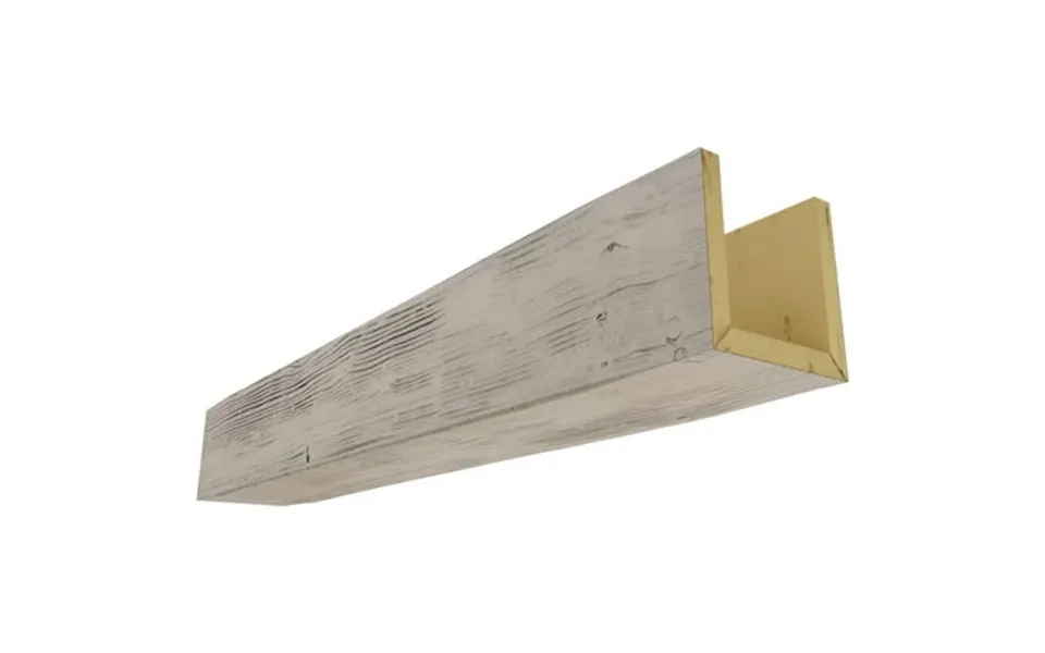 Ekena Millwork 8 W X 10 H X 14 L 3-sided U-beam Sandblasted Endurathane Faux Wood Ceiling Beam Burnished Pine