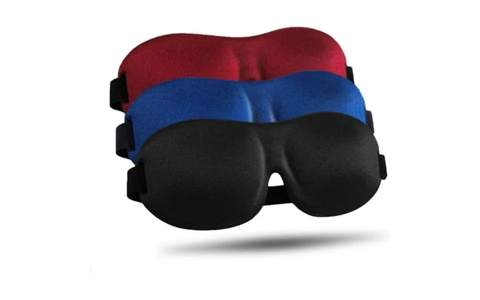 Ekidazb Sleep Mask 3 Pack Upgraded 3d Contoured 100% Blackout Eye Mask For Sleeping With Adjustable Strap Comfortable &