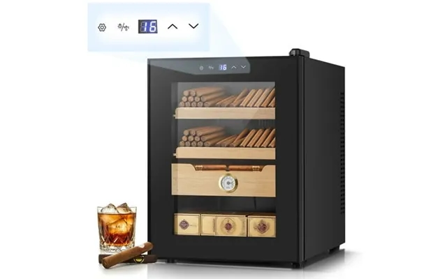 Electric Cigar Humidor For 280 Cigars 33l Cigar Cabinet With Temperature Control Spanish Cedar Wood Shelves Digital Hygr product image