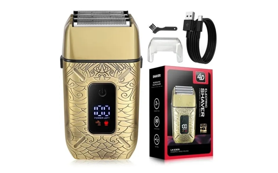 Electric Foil Shavers For Men Mini Electric Razor With Big Led Display & 3 Floating Blades Ipx7 Waterproof Wet Dry Face