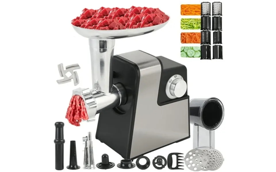 Electric Meat Grinder 2800w Max 5 In 1 Heavy Duty Food Grinder With Sausage Stuffer Juice Extractor Kubbe Kit 3 Size Sta