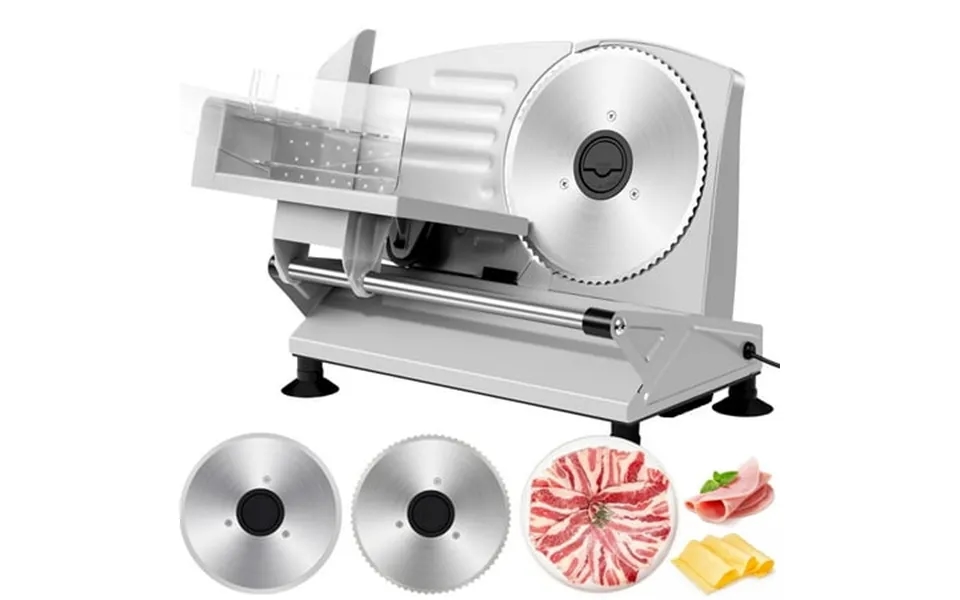 Electric Meat Slicer For Home With Dual Stainless Steel Blades Adjustable Thickness Detachable & Easy Clean 150w