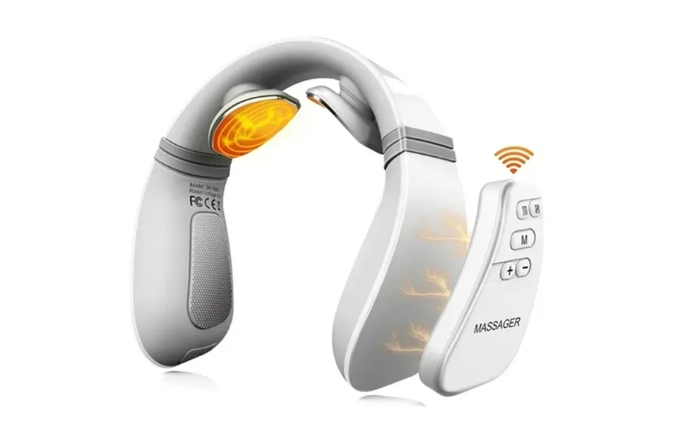 Electric Pulse Neck Massager Cervical Spine Massager With Heat Remote Control Intelligent Portable Neck Massager Use At
