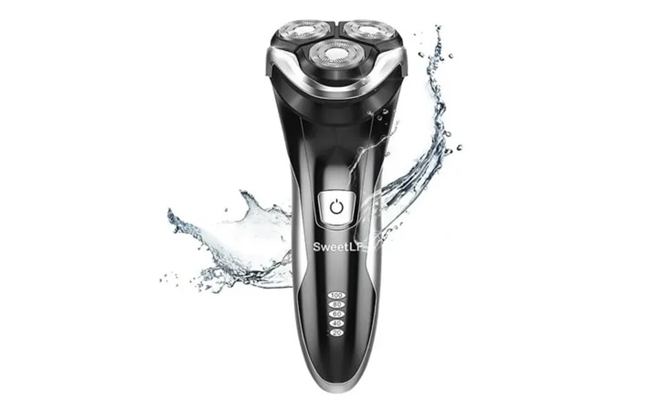 Electric Shaver For Men Sweetlf Ipx7 Waterproof Wet And Dry Electric Razor With Pop-up Beard Trimmer Black