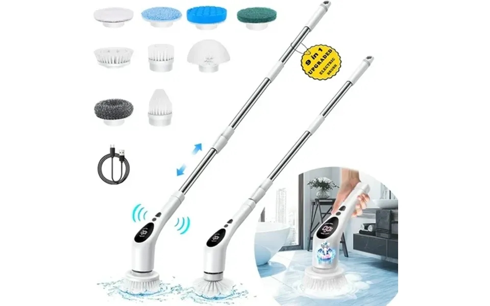 Electric Spin Scrubber 9 In 1 Cordless Cleaning Brush Ipx6 With 9 Replaceable Brush Heads 3 Adjustable Speeds Spin Brush