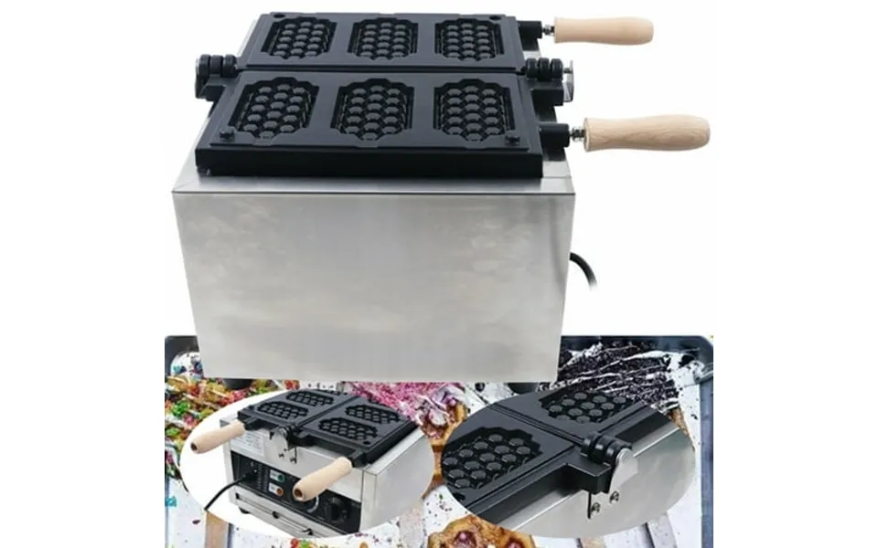 Electric Stick Waffle Iron Commercial Nonstick Double Heating Pans Electric Waffle Machine Temperature And Time Control