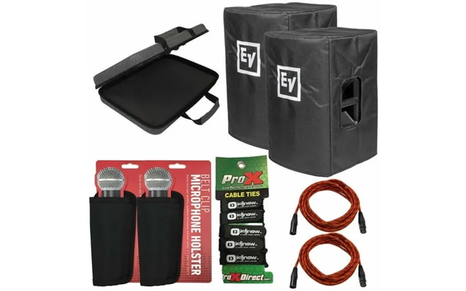 Electro Voice Etx-15p Padded Speaker Covers With Padded Case And Accessories Duo Package