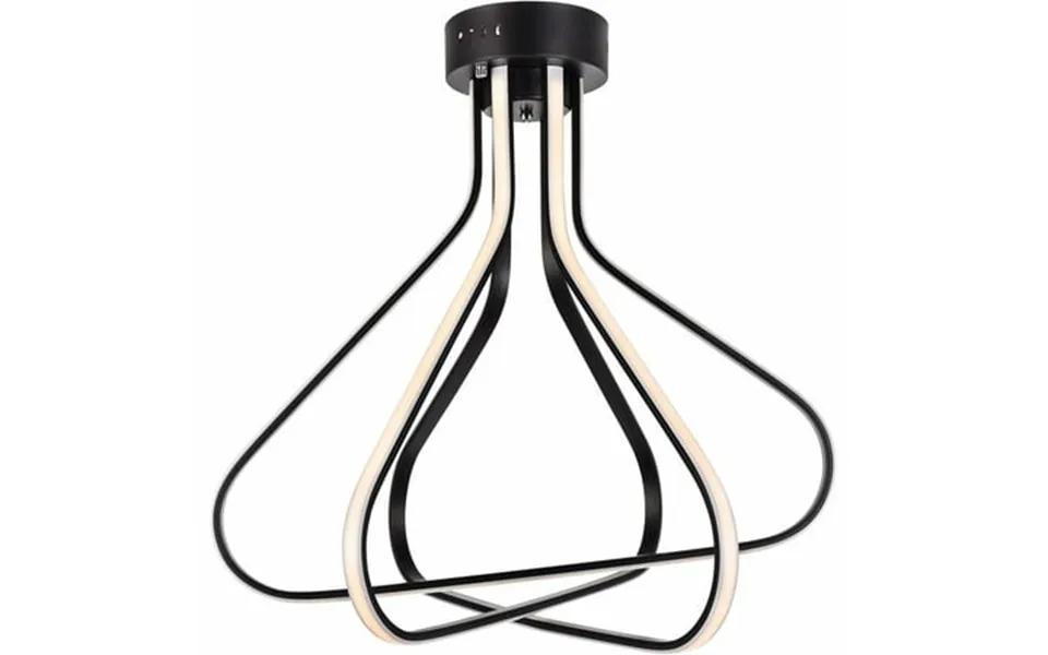 Elegant Lighting Dahlia 3 Light In Black Flush Mount