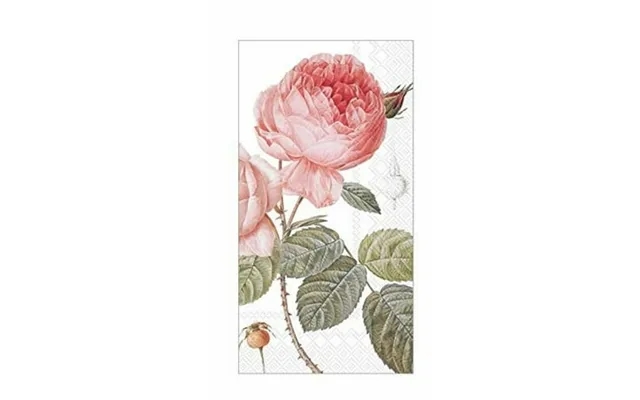 Elegant Rose Disposable Guest Towels - Decorative Pink Floral Paper Napkins For Bathroom Or Dinner Pack Of 32 product image