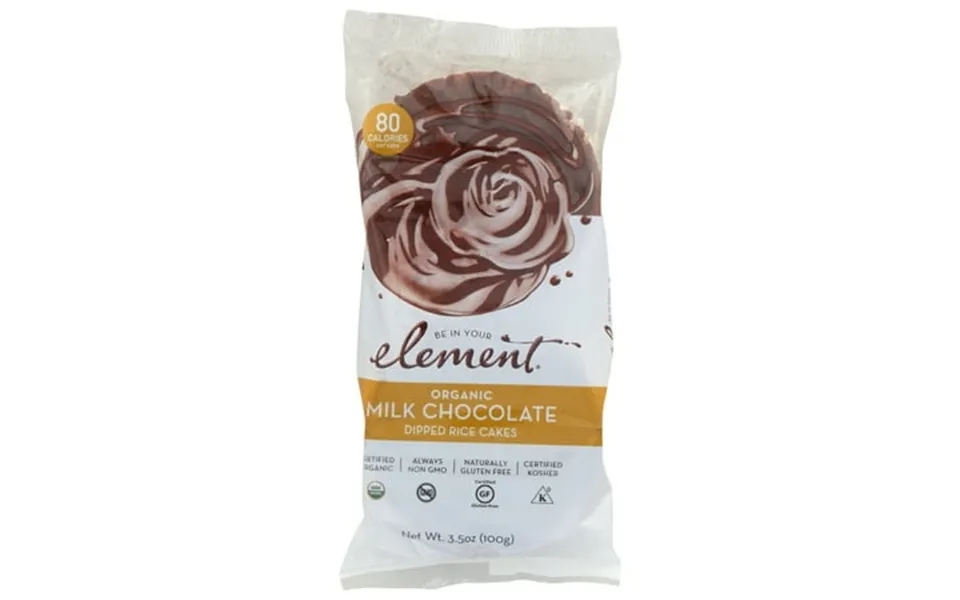 Element Organic Dipped Rice Cakes Milk Chocolate 3.5 Oz