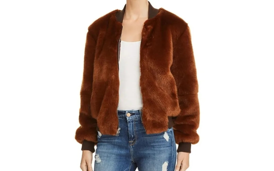 Elizabeth And James Womens Ellington Bomber Jacket Brown X-small