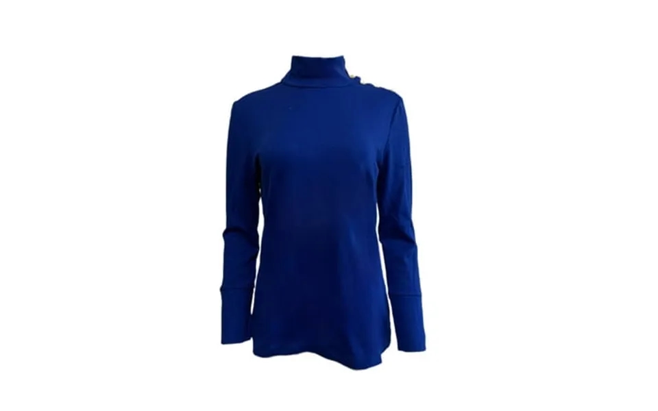 Elizabeth Mckay Long Sleeve Riley Turtleneck Large Blue
