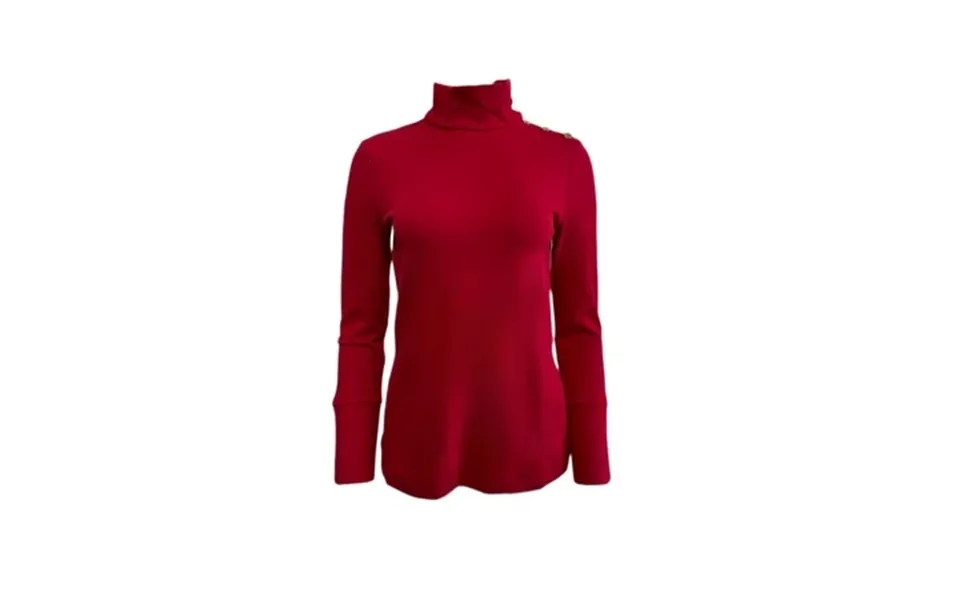Elizabeth Mckay Long Sleeve Riley Turtleneck Large Red