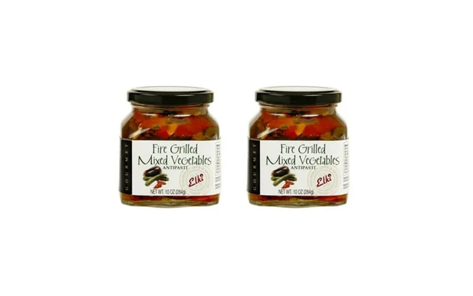 Elki Gourmet Fire Grilled Flavorful Mixed Veggies Antipasti 2 Jars