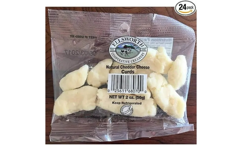 Ellsworth Natural White Cheddar Cheese Curds 2 Ounce -- 24 Per Case