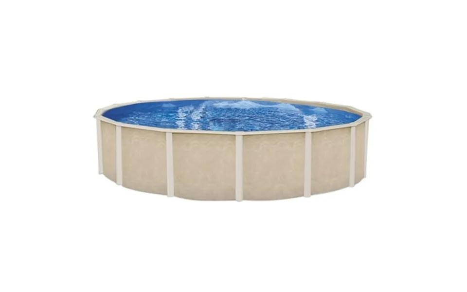 Embassy Pool Co Fiesta Key 15 Foot Hard Side Steel Frame Pool Package