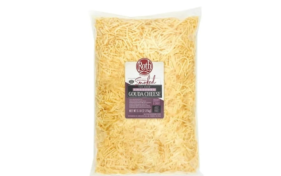 Emmi Roth Natural Smoked Shredded Gouda Cheese 5 Pound - 4 Per Case