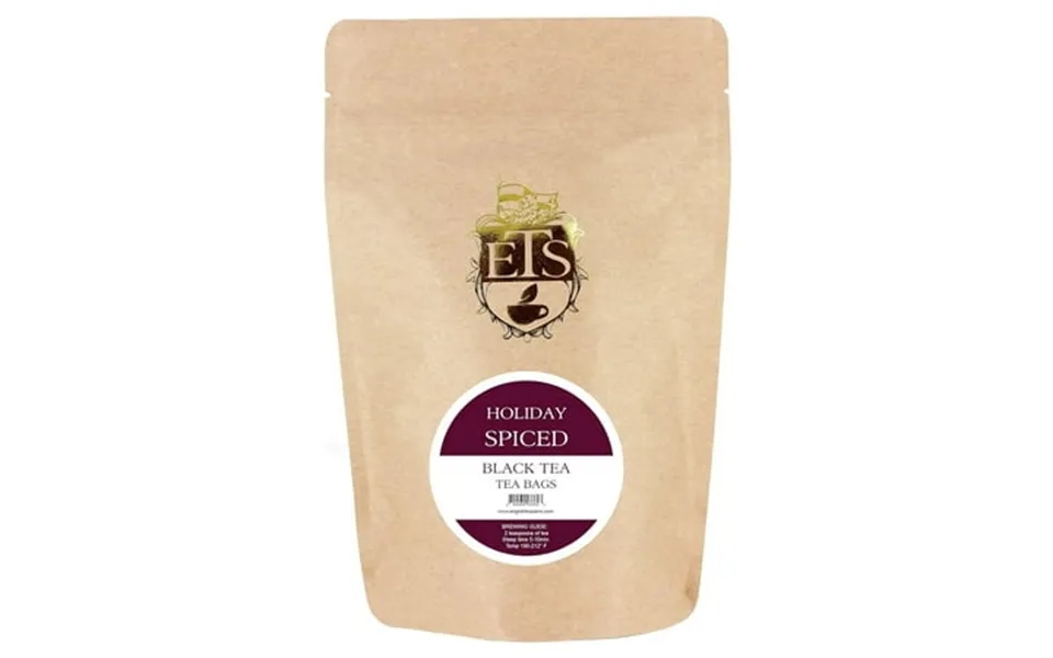 English Tea Store Holiday Spiced Flavored Black Teabags 50 Teabag Pouch