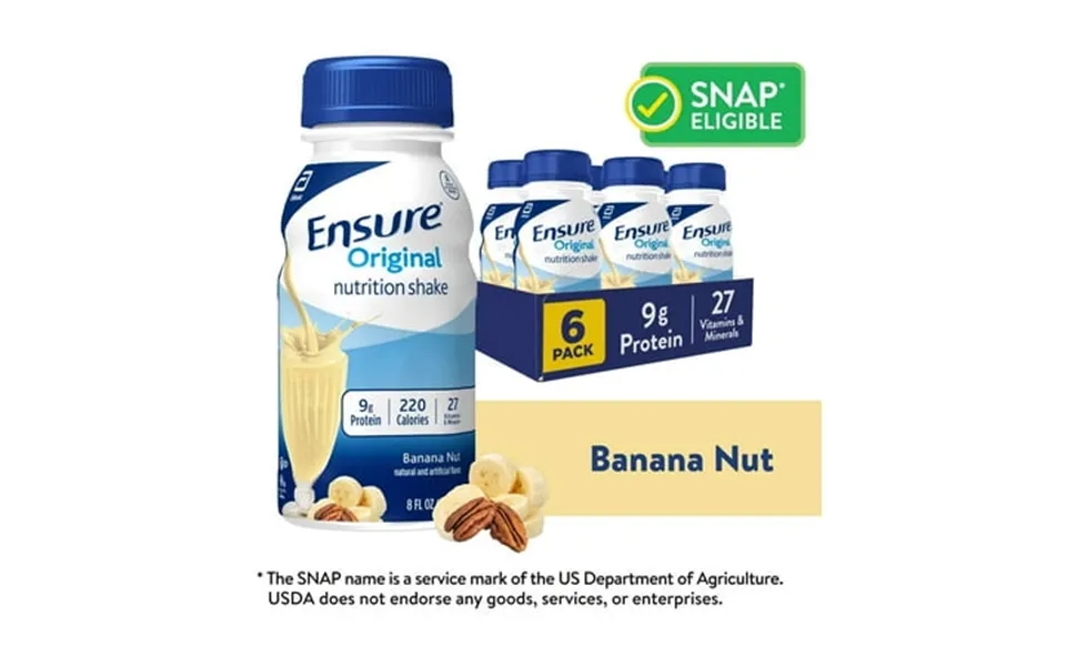 Ensure Original Meal Replacement Nutrition Shake Banana Nut 8 Fl Oz 6 Count