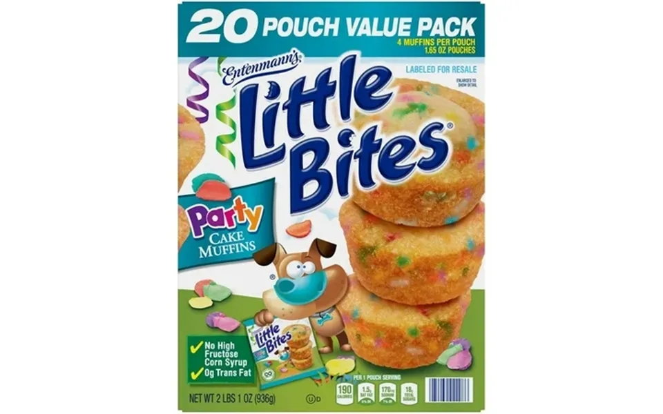 Entenmann S Little Bites Party Cake Muffins 1.65 Ounce Pack Of 20