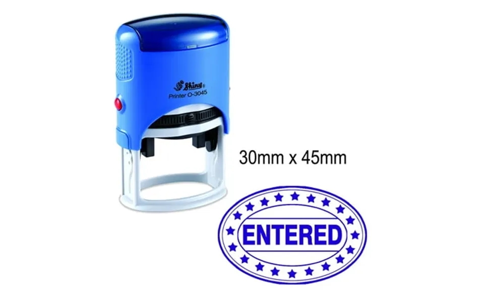 Entered Self Inking Shiny Oval Rubber Stamps Office Stationary 30 X 45mm