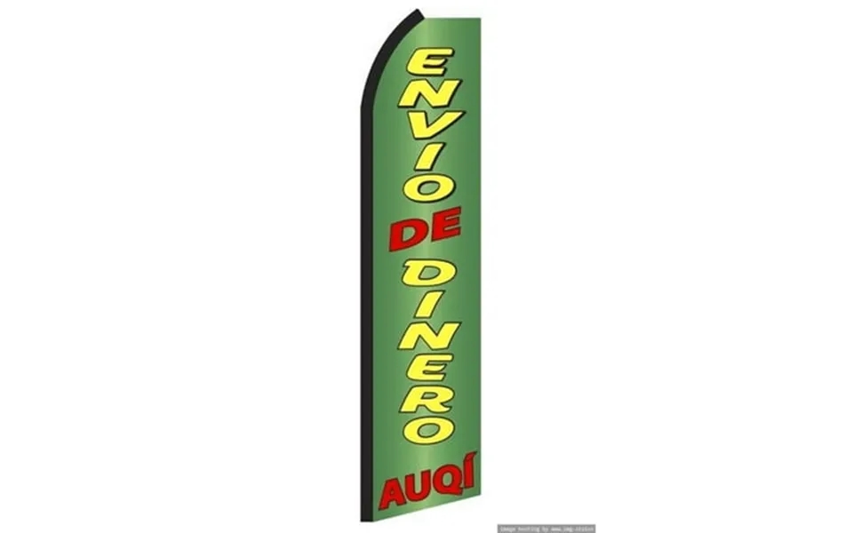 Envios De Dinero Auqi Swooper Flag With Pole Advertisement Business Flags Feather Flag
