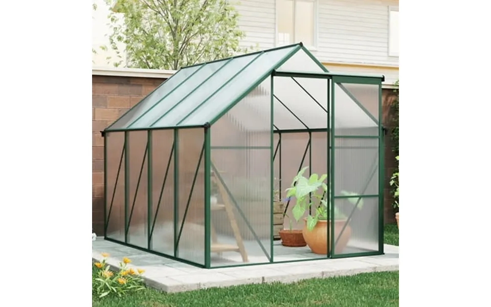 Enyopro 6 X 8 Walk-in Greenhouse Kit For Outdoors Polycarbonate Green House With Sliding Door Rain Gutter & Aluminum Fra
