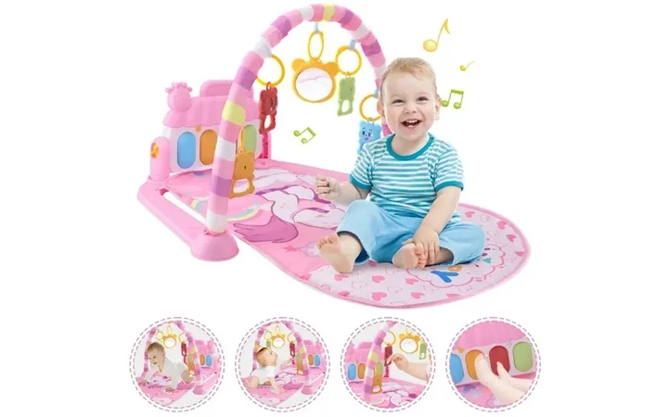 Eotvia Baby Play Mat With Piano Musical Activity Fitness Gym For Newborn Infant Playmat Piano Suitable For 0-3 Year Boys